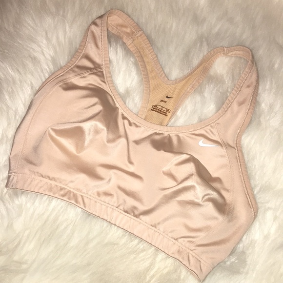 nike sports bra nude